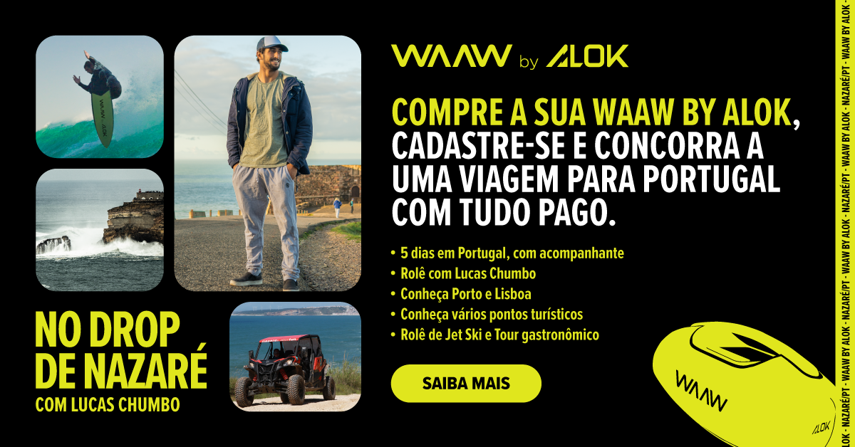 Participe da Promoção WAAW by Alok e concorra a uma viagem inesquecível para Portugal com Lucas Chumbo!