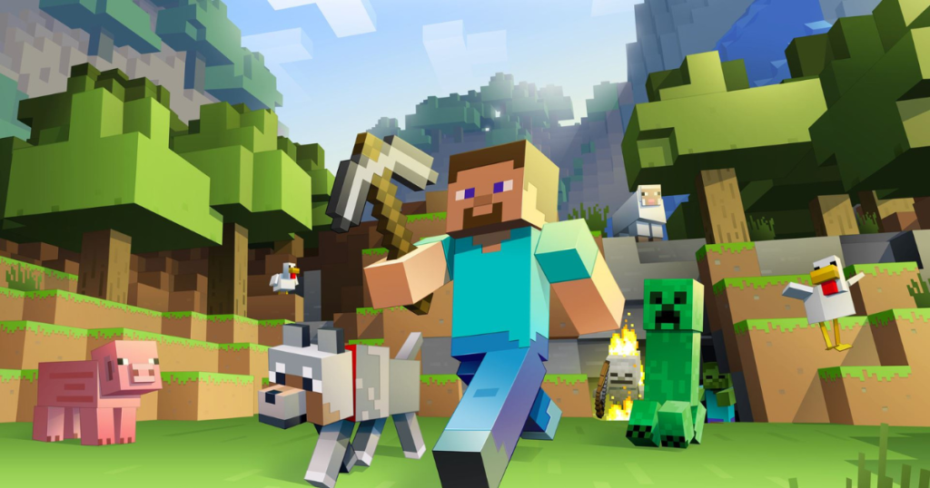 jogos para jogar em família, imagem do jogo minecraft